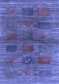 Abstract Blue Contemporary Rug, con3008blu