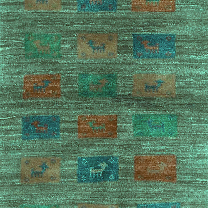 Abstract Turquoise Contemporary Rug, con3008turq