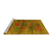 Sideview of Machine Washable Abstract Yellow Contemporary Rug, wshcon3008yw