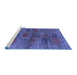 Sideview of Machine Washable Abstract Blue Contemporary Rug, wshcon3008blu