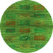 Machine Washable Abstract Green Contemporary Area Rugs, wshcon3008grn