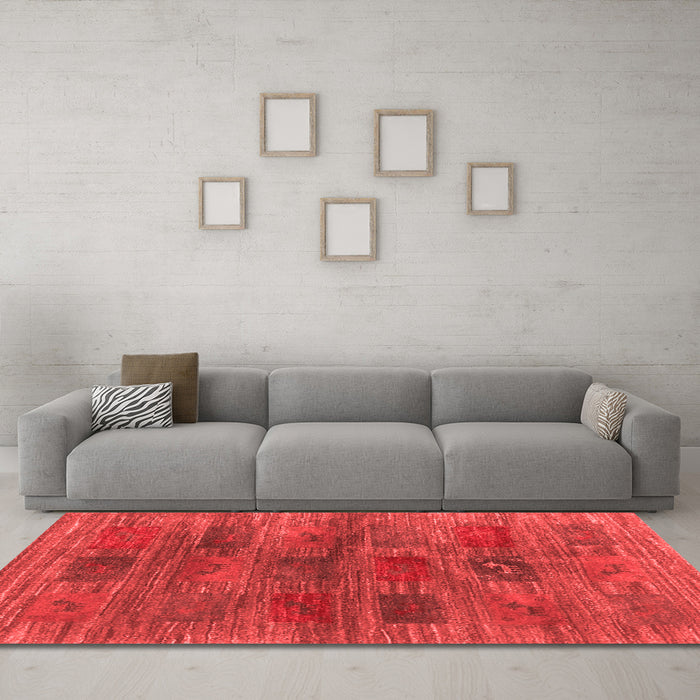 Contemporary Red Washable Rugs