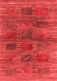 Abstract Red Contemporary Rug, con3008red