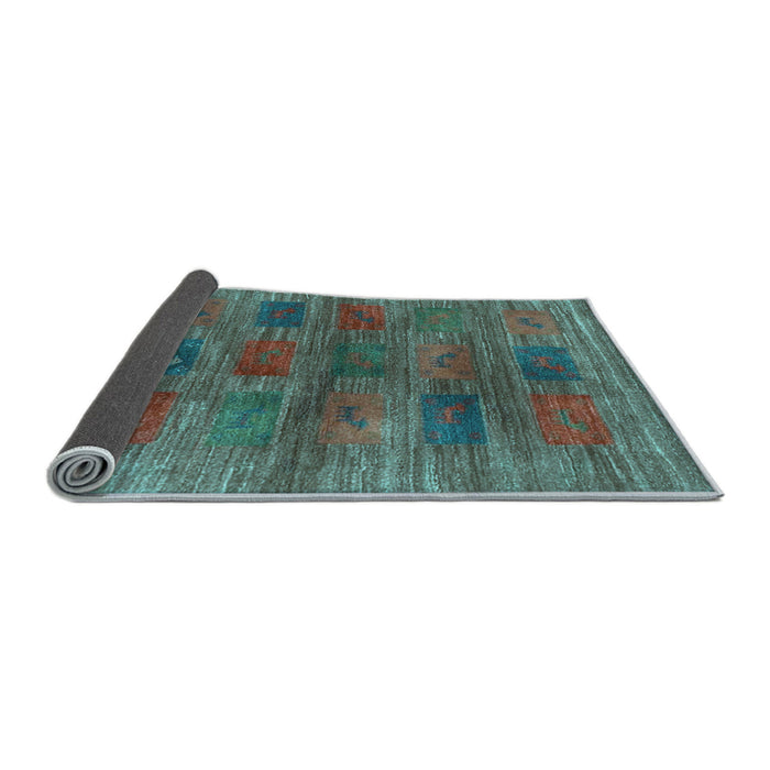 Sideview of Abstract Light Blue Contemporary Rug, con3008lblu