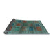 Sideview of Abstract Light Blue Contemporary Rug, con3008lblu