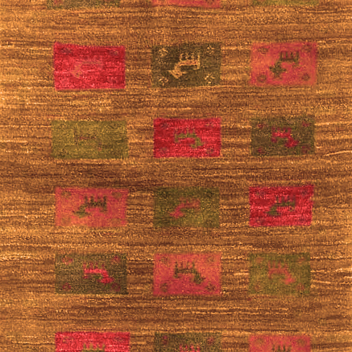 Abstract Orange Contemporary Rug, con3008org