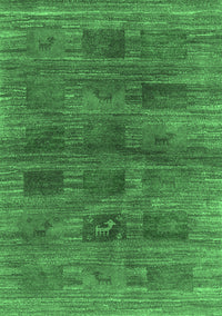 Abstract Emerald Green Contemporary Rug, con3008emgrn