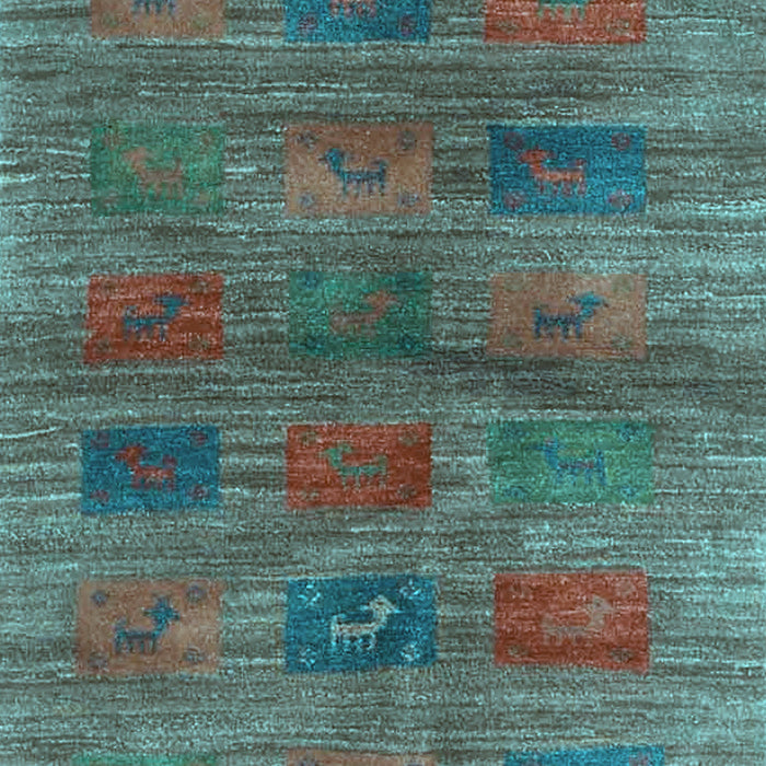Abstract Light Blue Contemporary Rug, con3008lblu