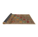 Thickness of Contemporary Orange Brown Modern Rug, con3009