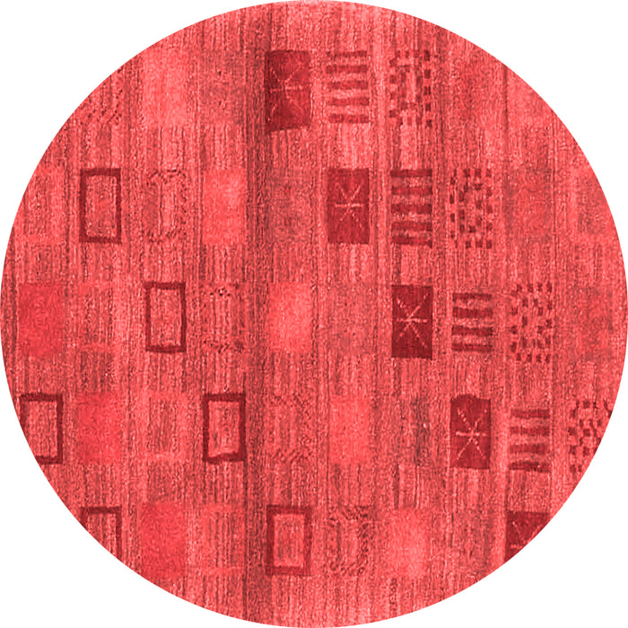 Machine Washable Abstract Red Contemporary Rug, wshcon3009red