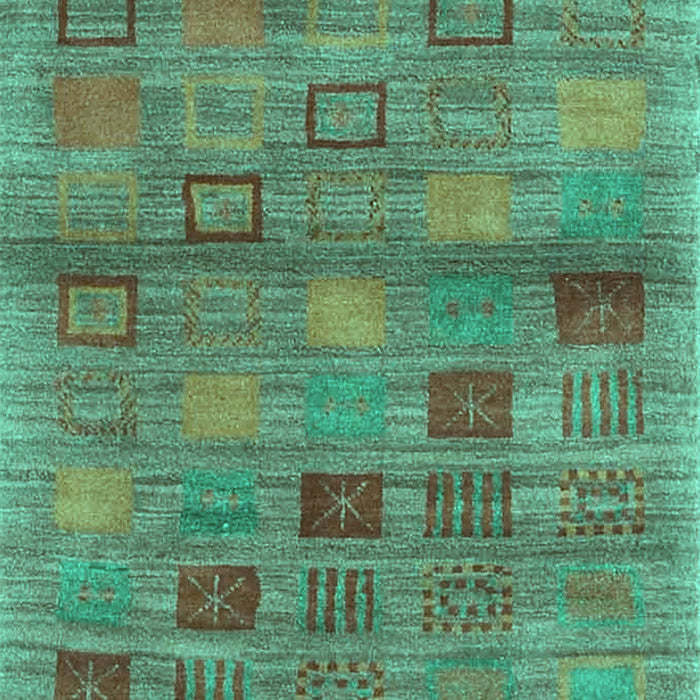 Abstract Turquoise Contemporary Rug, con3009turq