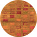 Machine Washable Abstract Orange Contemporary Area Rugs, wshcon3009org