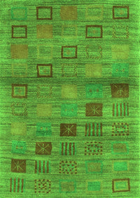 Abstract Green Contemporary Rug, con3009grn