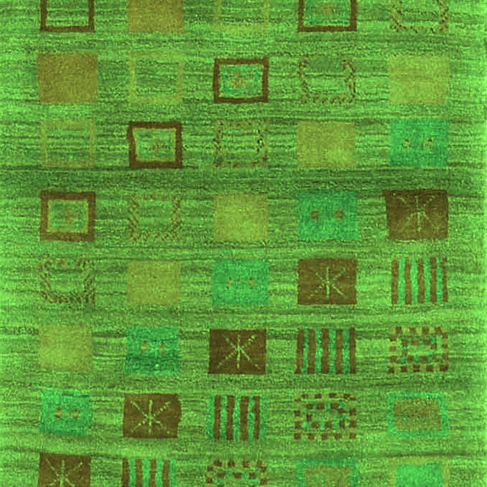 Abstract Green Contemporary Rug, con3009grn