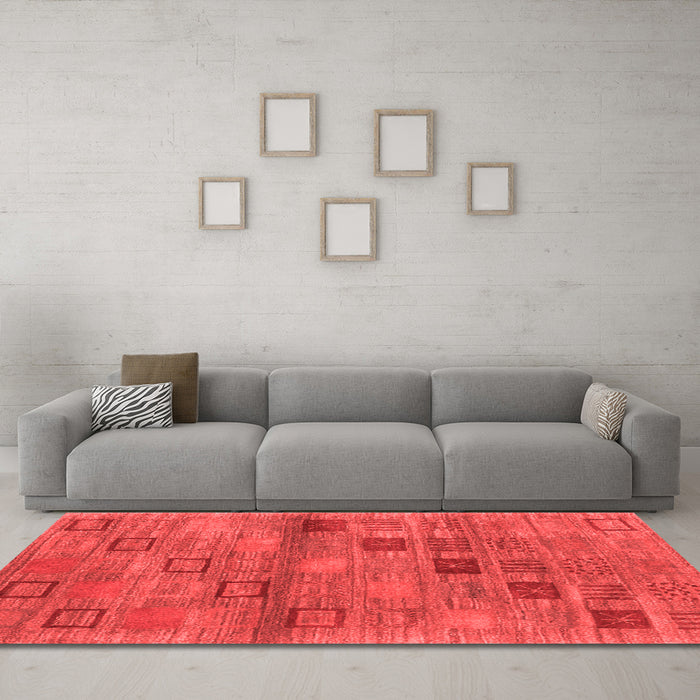 Contemporary Red Washable Rugs