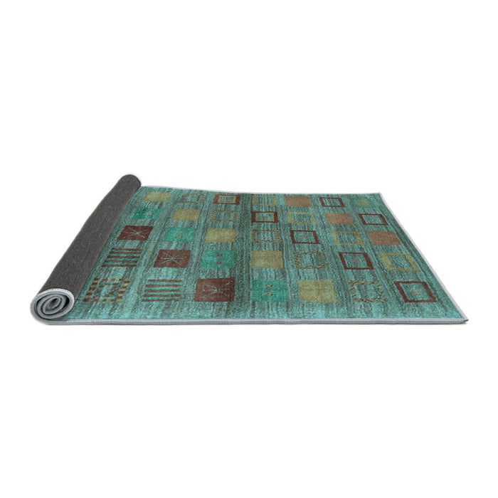 Sideview of Abstract Light Blue Contemporary Rug, con3009lblu