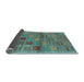 Sideview of Abstract Light Blue Contemporary Rug, con3009lblu