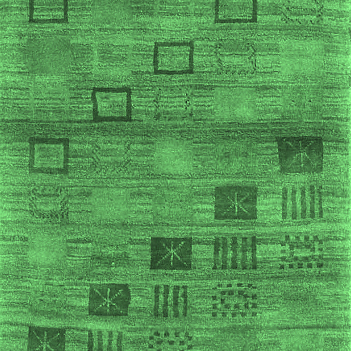 Machine Washable Abstract Emerald Green Contemporary Area Rugs, wshcon3009emgrn