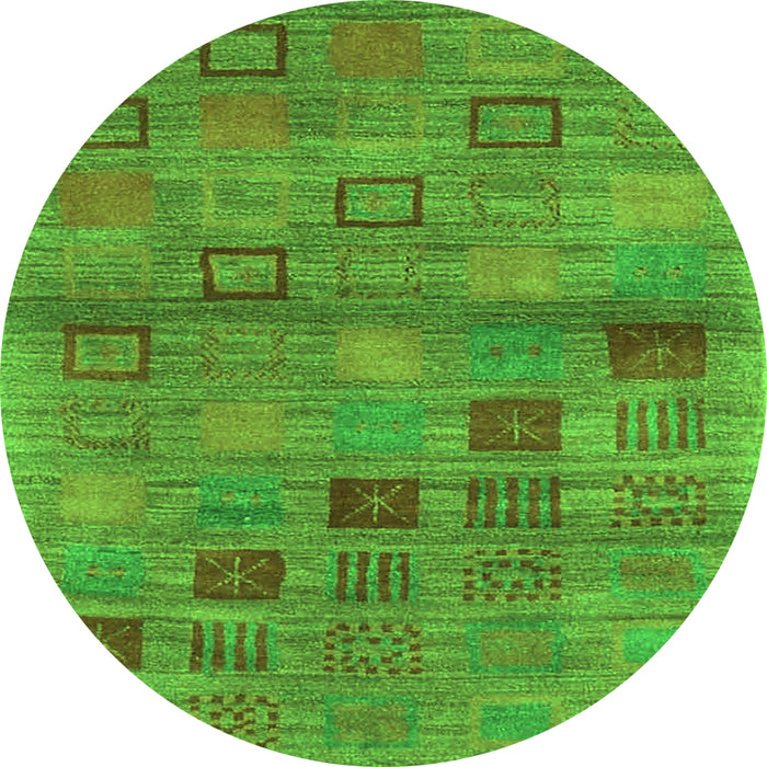 Machine Washable Abstract Green Contemporary Area Rugs, wshcon3009grn