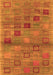 Serging Thickness of Machine Washable Abstract Orange Contemporary Area Rugs, wshcon3009org