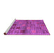 Sideview of Machine Washable Abstract Purple Contemporary Area Rugs, wshcon3009pur