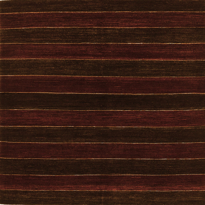 Round Machine Washable Abstract Orange Contemporary Area Rugs, wshcon300org