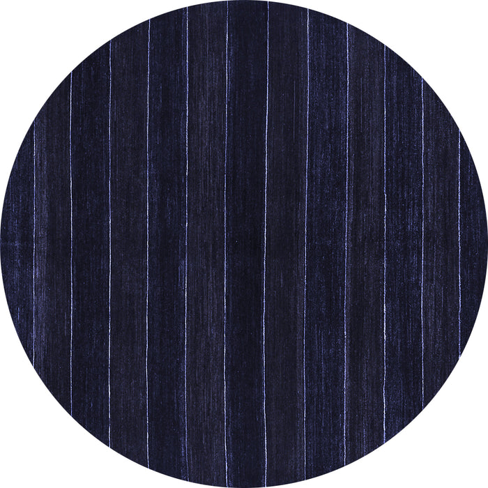 Round Machine Washable Abstract Blue Contemporary Rug, wshcon300blu