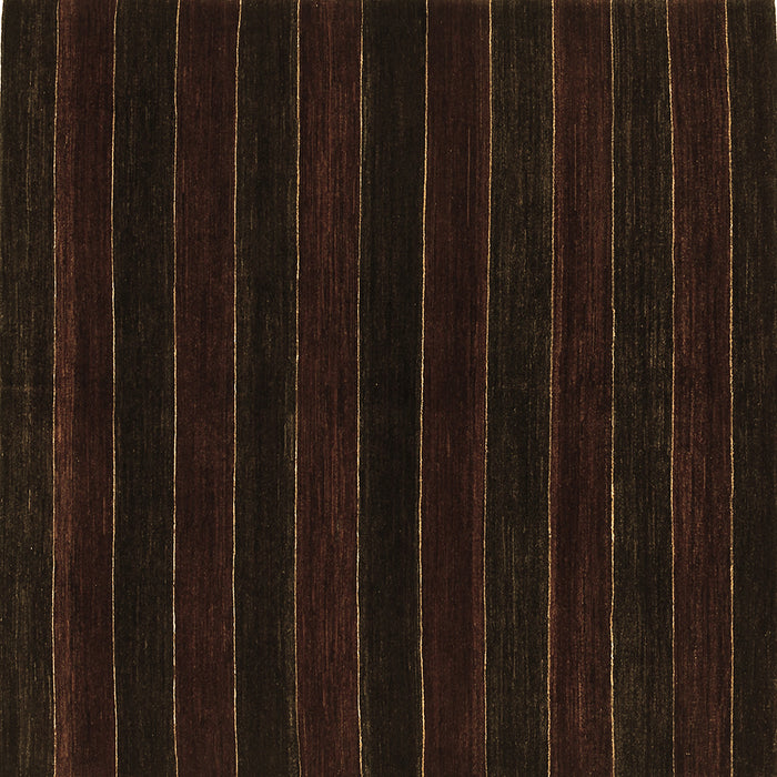 Square Machine Washable Abstract Brown Contemporary Rug, wshcon300brn