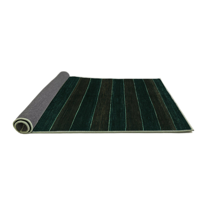 Sideview of Abstract Turquoise Contemporary Rug, con300turq