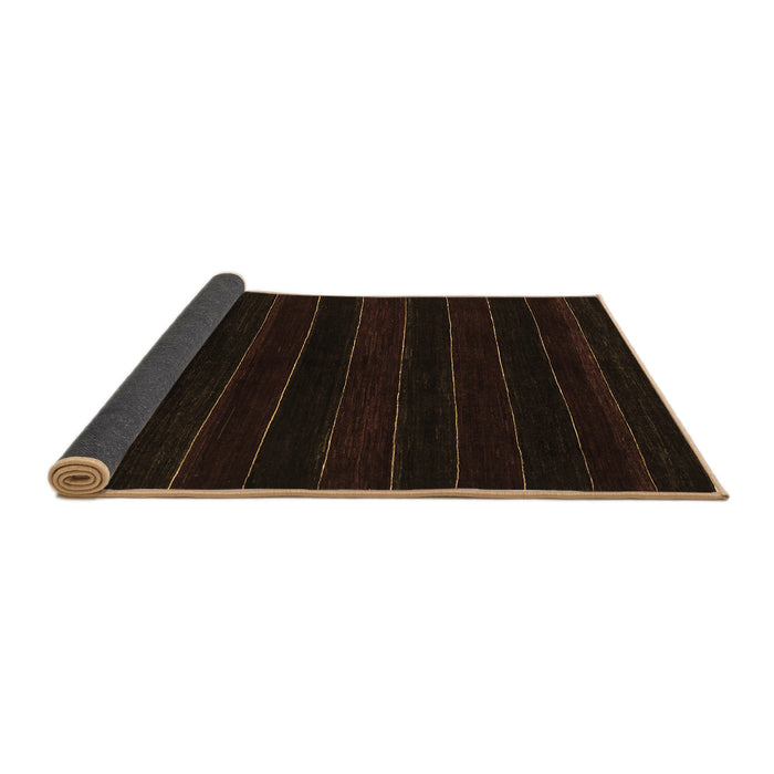 Sideview of Abstract Brown Contemporary Rug, con300brn