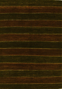 Abstract Yellow Contemporary Rug, con300yw