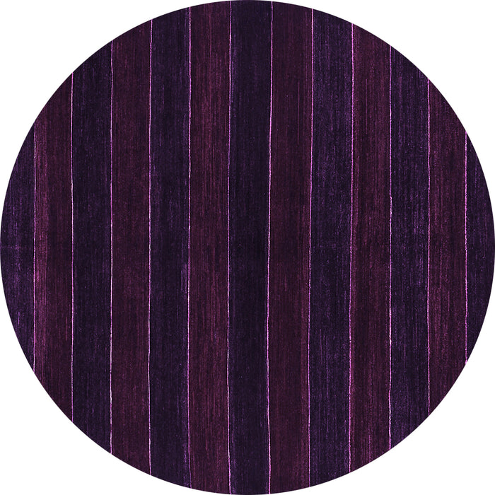 Round Machine Washable Abstract Purple Contemporary Area Rugs, wshcon300pur