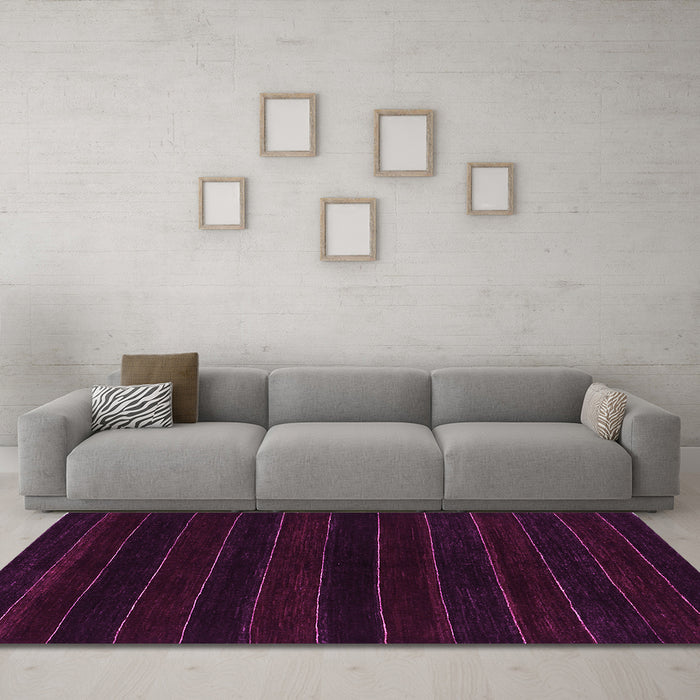 Machine Washable Abstract Pink Contemporary Rug in a Living Room, wshcon300pnk