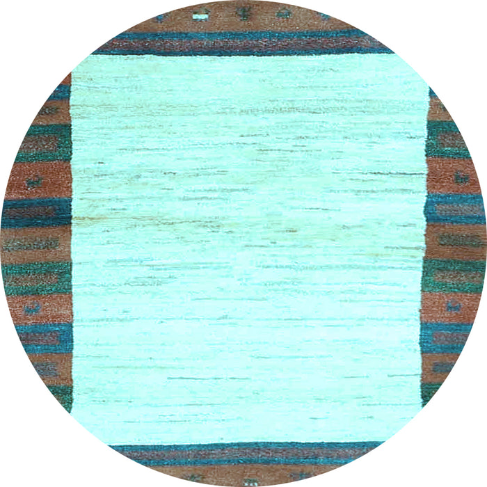 Round Machine Washable CON3010X Light Blue CON3010X Rug, wshcon3010lblu