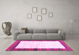 Machine Washable CON3010X Pink CON3010X Rug in a Living Room, wshcon3010pnk