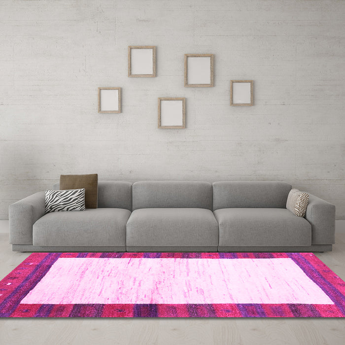 Machine Washable CON3010X Pink CON3010X Rug in a Living Room, wshcon3010pnk