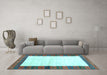 Machine Washable CON3010X Light Blue CON3010X Rug in a Living Room, wshcon3010lblu