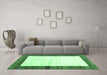 Machine Washable CON3010X Emerald Green CON3010X Area Rugs in a Living Room,, wshcon3010emgrn