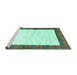 Sideview of Machine Washable CON3010X Turquoise CON3010X Area Rugs, wshcon3010turq