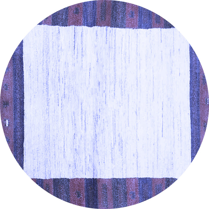 Round Machine Washable CON3010X Blue CON3010X Rug, wshcon3010blu