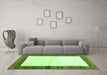 Machine Washable CON3010X Green CON3010X Area Rugs in a Living Room,, wshcon3010grn