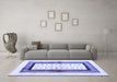 Machine Washable CON3011X Blue CON3011X Rug in a Living Room, wshcon3011blu