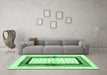 Machine Washable CON3011X Emerald Green CON3011X Area Rugs in a Living Room,, wshcon3011emgrn