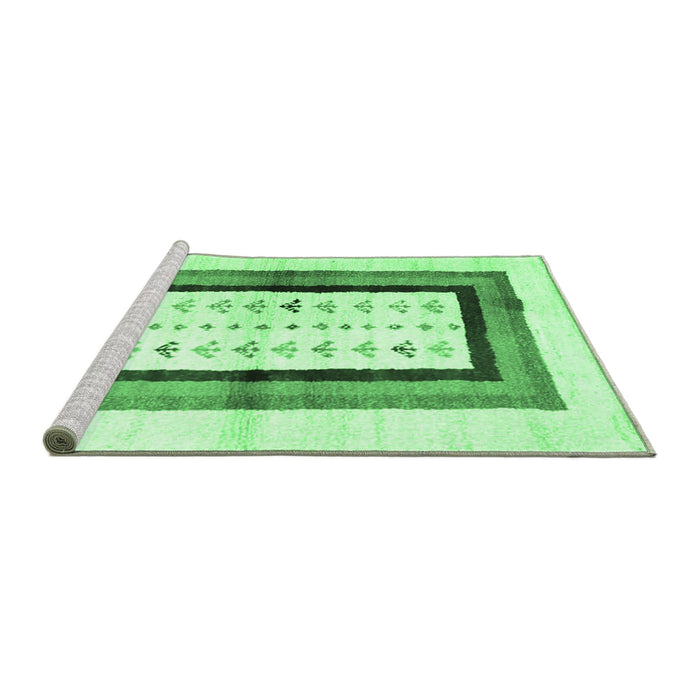 Sideview of Machine Washable CON3011X Emerald Green CON3011X Area Rugs, wshcon3011emgrn