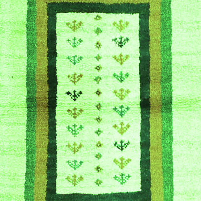 Serging Thickness of Machine Washable CON3011X Green CON3011X Area Rugs, wshcon3011grn