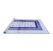 Sideview of Machine Washable CON3011X Blue CON3011X Rug, wshcon3011blu