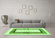 Machine Washable CON3011X Green CON3011X Area Rugs in a Living Room,, wshcon3011grn