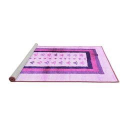 Sideview of Machine Washable CON3011X Purple CON3011X Area Rugs, wshcon3011pur