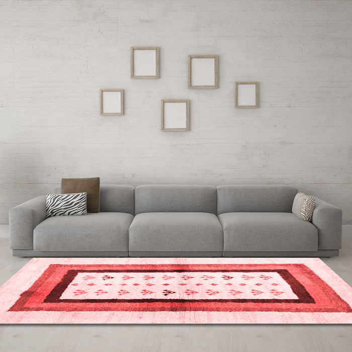 CON3011X Red Washable Rugs