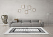 Machine Washable CON3011X Gray CON3011X Rug in a Living Room,, wshcon3011gry